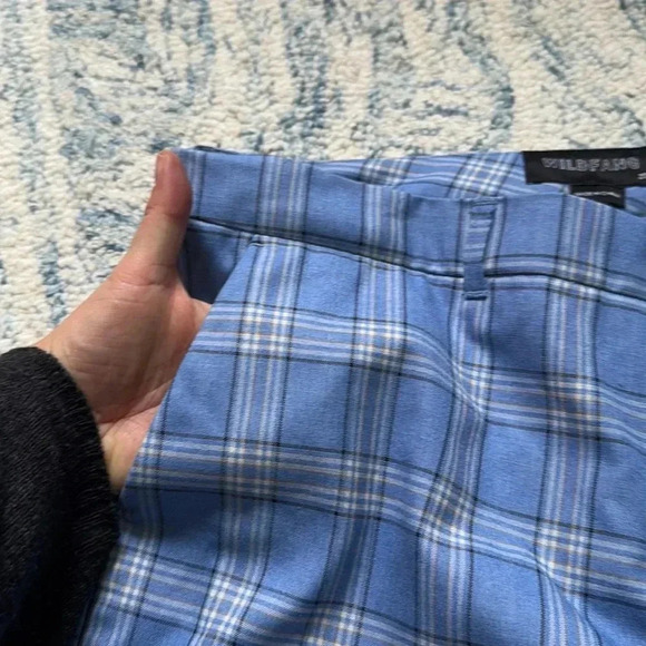 Wildfang blue plaid slim crop pants 20 NWOT - Picture 6 of 6